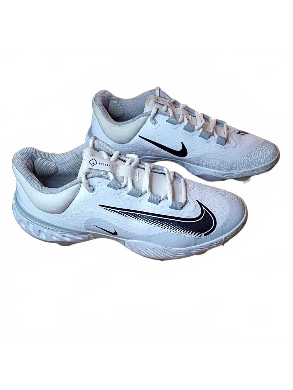 Nike React Baseball Cleats Size US 8 White Black
